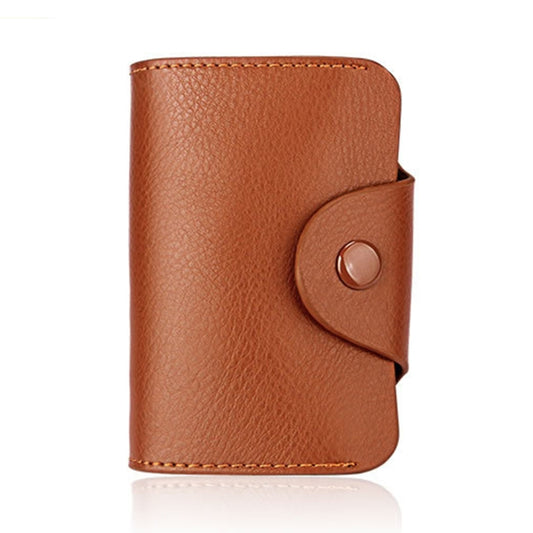 KB39 Simple Fashion Genuine leather Organ Card Bag Candy Color Card Package(Brown) by bashfashion