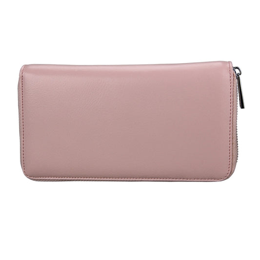 Antimagnetic RFID Large Capacity Long Style Genuine Leather Passport Package / Multifunctional and Many Card Slots Card Package(Pink) by bashfashion