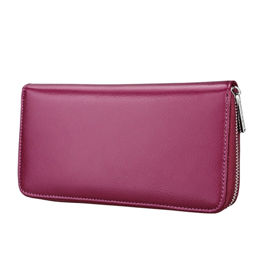 Antimagnetic RFID Large Capacity Long Style Genuine Leather Passport Package / Multifunctional and Many Card Slots Card Package(Purple) by bashfashion