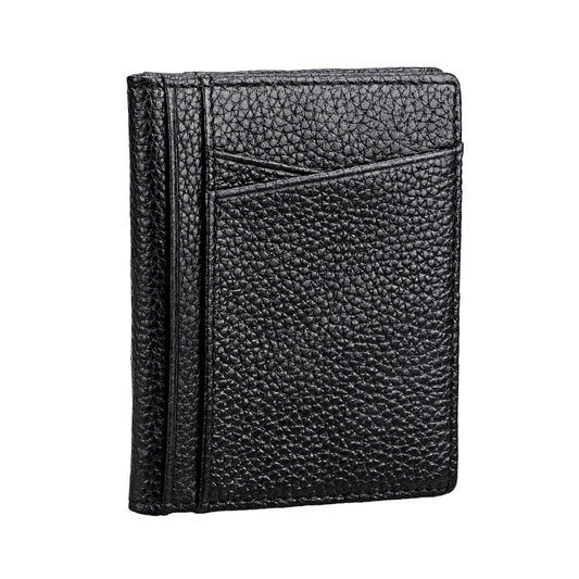 KB173 Ultrathin Litchi Texture Leather Card Holder Certificate Bag(Black) by bashfashion