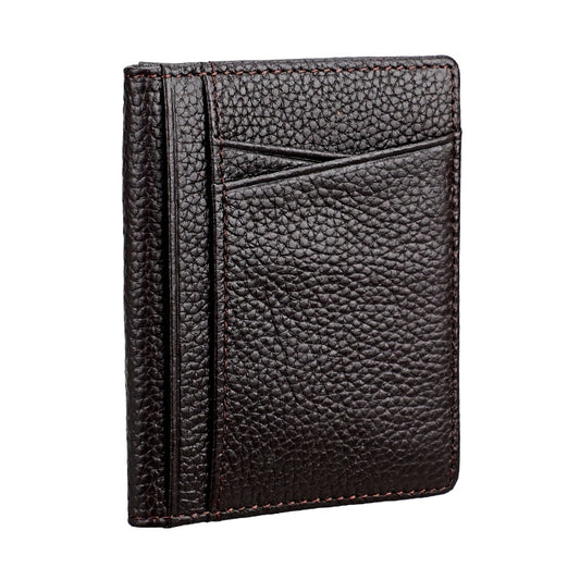 KB173 Ultrathin Litchi Texture Leather Card Holder Certificate Bag(Coffee) by bashfashion