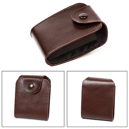 KB187 Litchi Texture Leather Large-capacity Card Holder Wallet(Coffee) by bashfashion