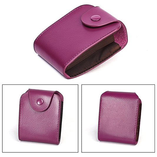 KB187 Litchi Texture Leather Large-capacity Card Holder Wallet(Purple) by bashfashion
