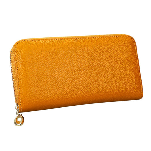 906 Antimagnetic RFID Litchi Texture Women Large Capacity Hand Wallet Purse Phone Bag with Card Slots(Yellow) by bashfashion