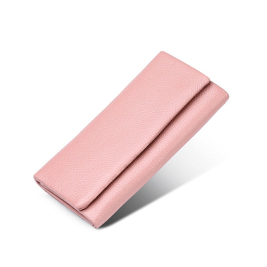 3591C Multi-function Litchi Texture Leather Wallet Large-capacity Purse(Pink) by bashfashion