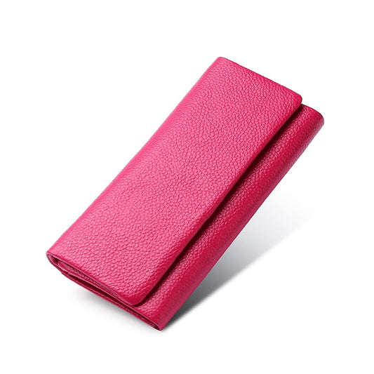 3591C Multi-function Litchi Texture Leather Wallet Large-capacity Purse(Red) by bashfashion