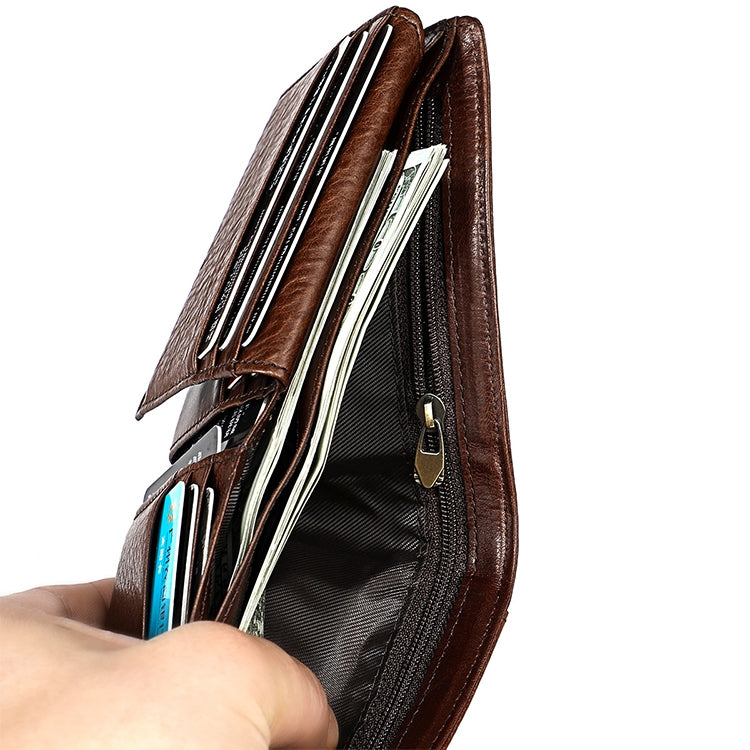 8018 Antimagnetic RFID Retro Fashion Crazy Horse Texture Leather Wallet for Men and Women by bashfashion