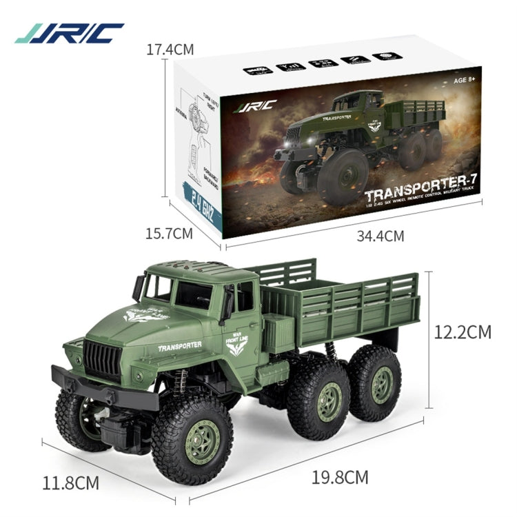 JJR/C 1:18 2.4Ghz 4 Channel Remote Control Dongfeng 7 Six-wheeled Armor Truck Vehicle Toy(Green) by JJR/C