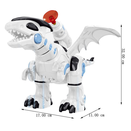 Electric Mechanical Fighting Dinosaur Children Dinosaur Model Toy, Support Walking & Lighting & Sound & Launch Soft Bullet by bashfashion