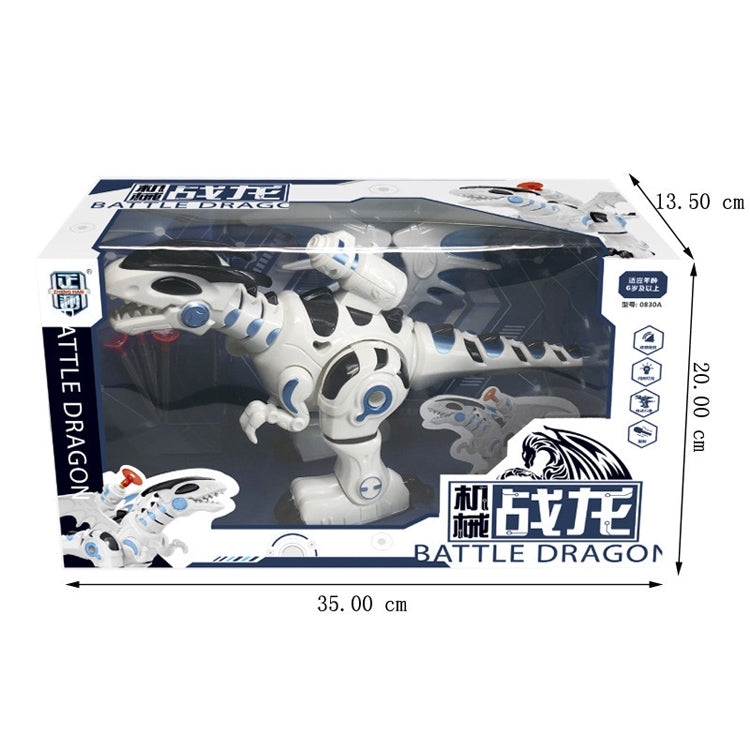 Electric Mechanical Fighting Dinosaur Children Dinosaur Model Toy, Support Walking & Lighting & Sound & Launch Soft Bullet by bashfashion