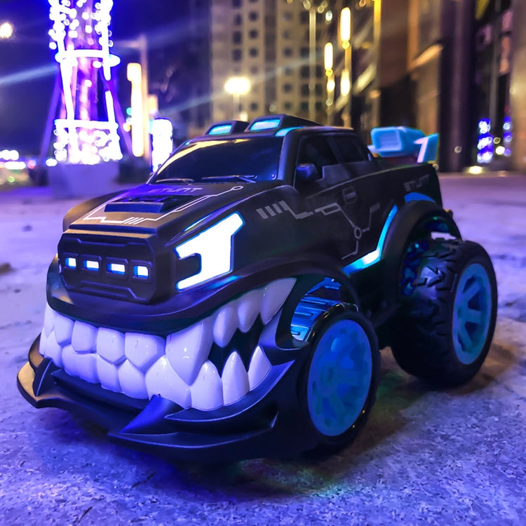 HD885J Devil Tooth Shape 360 Degree Upright Rotation Stunt Remote Control Car Electric Vehicle Toy (Blue) by bashfashion