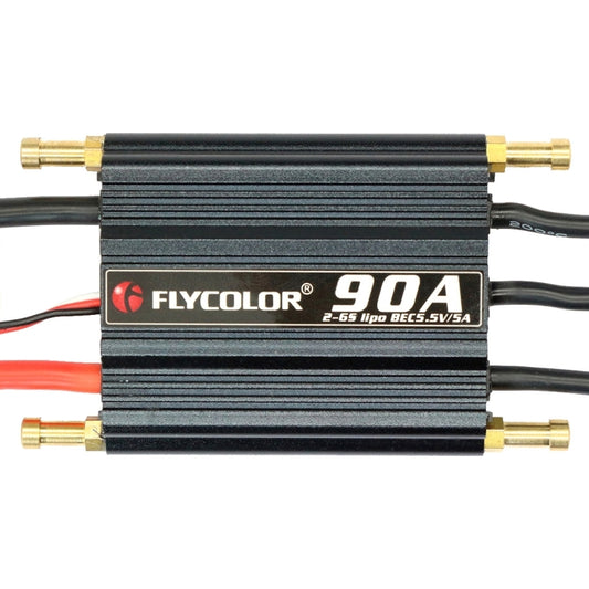 Flycolor Flymoster Series 90A 2-6S Waterproof Electronic Speed Controller for RC Boat by bashfashion