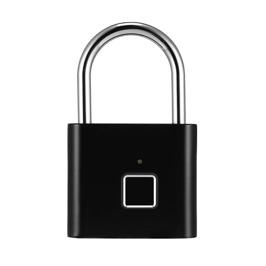 Stainless Steel Automatic Intelligent Fingerprint Padlock Electronic Lock, 10 Fingerprint Edition(Black) by bashfashion
