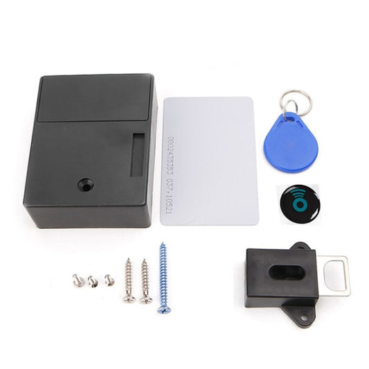 T3 ABS Magnetic Card Induction Lock Invisible Single Open Cabinet Door Lock (Black) by bashfashion