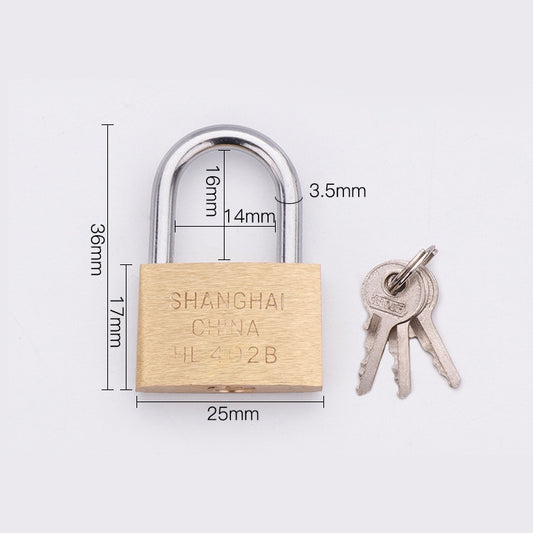 Copper Padlock Small Lock, Style: Short Lock Beam, 25mm Open by bashfashion