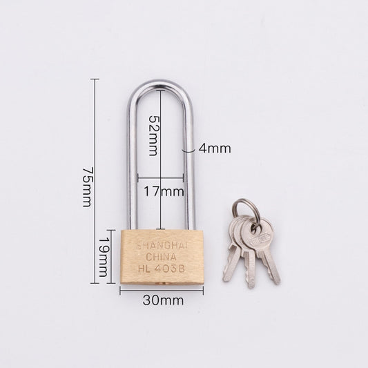 Copper Padlock Small Lock, Style: Long Lock Beam, 30mm Not Open by bashfashion