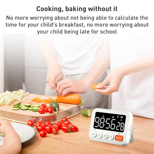 8801B Simple Version LED Display Clock Digital Timer Countdown Reminder (White) by bashfashion