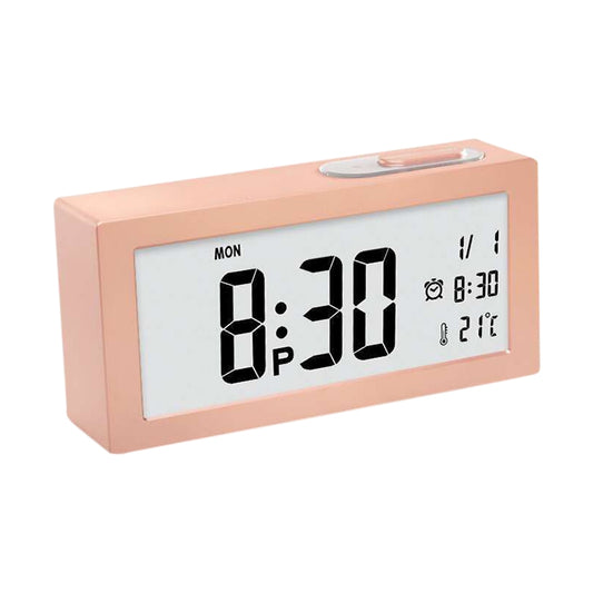 Automatic Night Light Electronic Clock Large Screen Adjustable Backlight Alarm Clock (Gold) by bashfashion