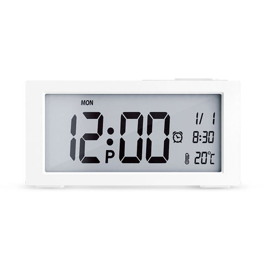 Automatic Night Light Electronic Clock Large Screen Adjustable Backlight Alarm Clock (White) by bashfashion