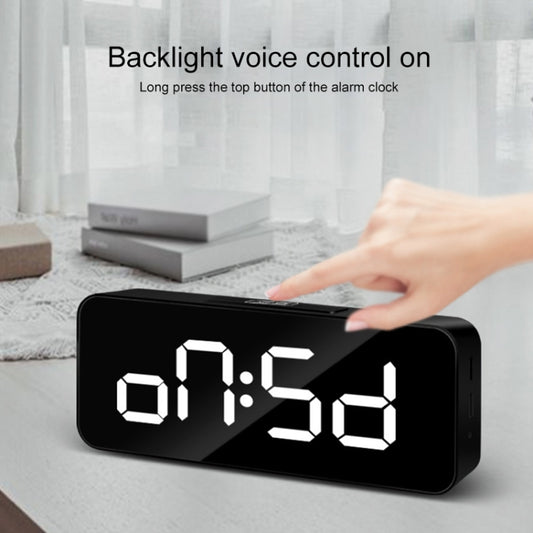 XM905 Multifunctional Voice-activated Alarm Clock LED Electronic Wall Clock (Black) by bashfashion