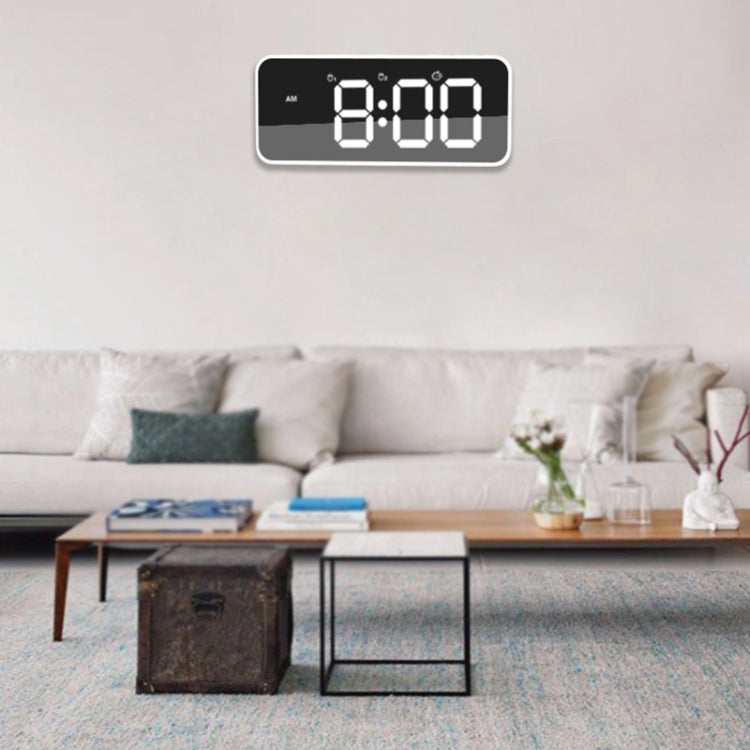 XM905 Multifunctional Voice-activated Alarm Clock LED Electronic Wall Clock (Black) by bashfashion