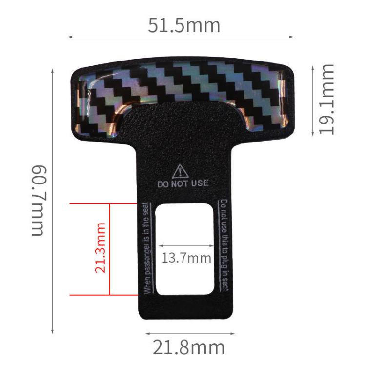 2 in 1 Car Carbon Fibre Safety Seat Belt Buckle Clip by bashfashion