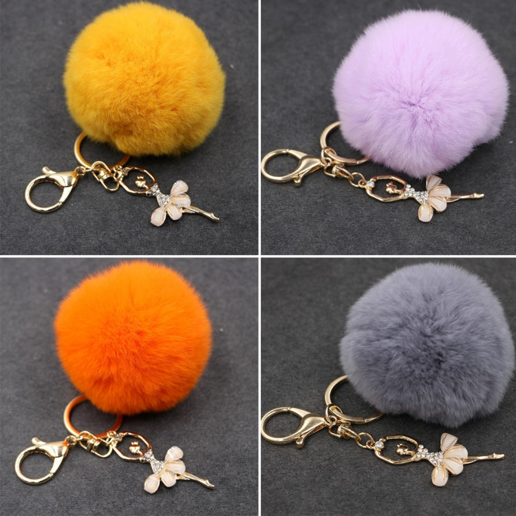 Ballet Golden Keychain Key Holder Key Chains Rings Holder Rex Rabbit Car Bag Pendant Fashion Bag Ornaments Pendant, Random Color Delivery by bashfashion