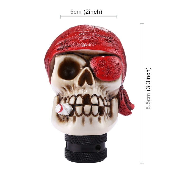 Pirate Skull Shaped Universal Vehicle Car Shifter Cover Manual Automatic Gear Shift Knob (Red) by bashfashion