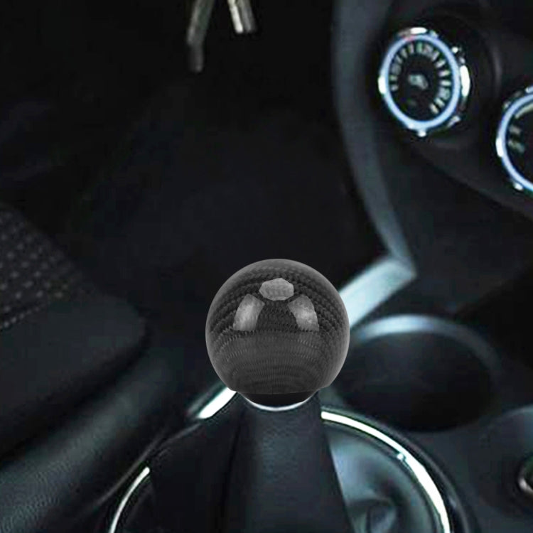 Universal Vehicle Car Shifter Cover Manual Automatic Carbon Fiber Ball Gear Shift Knob (Black) by bashfashion
