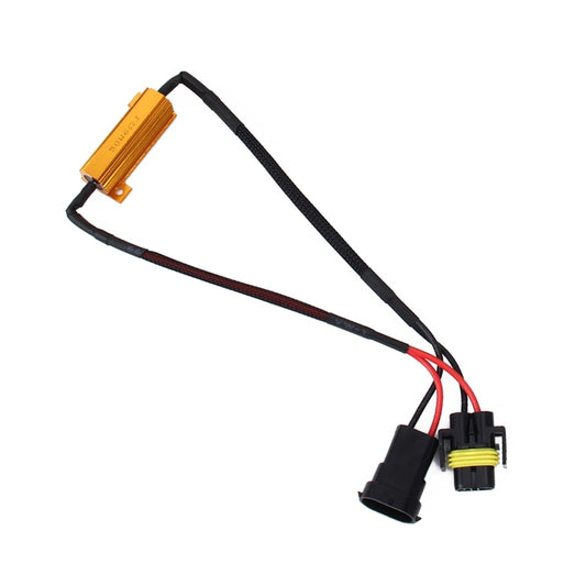 2 PCS H11 50W 6 Ohms Load Resistor Car Canbus Error Canceller Decoder Cable by bashfashion