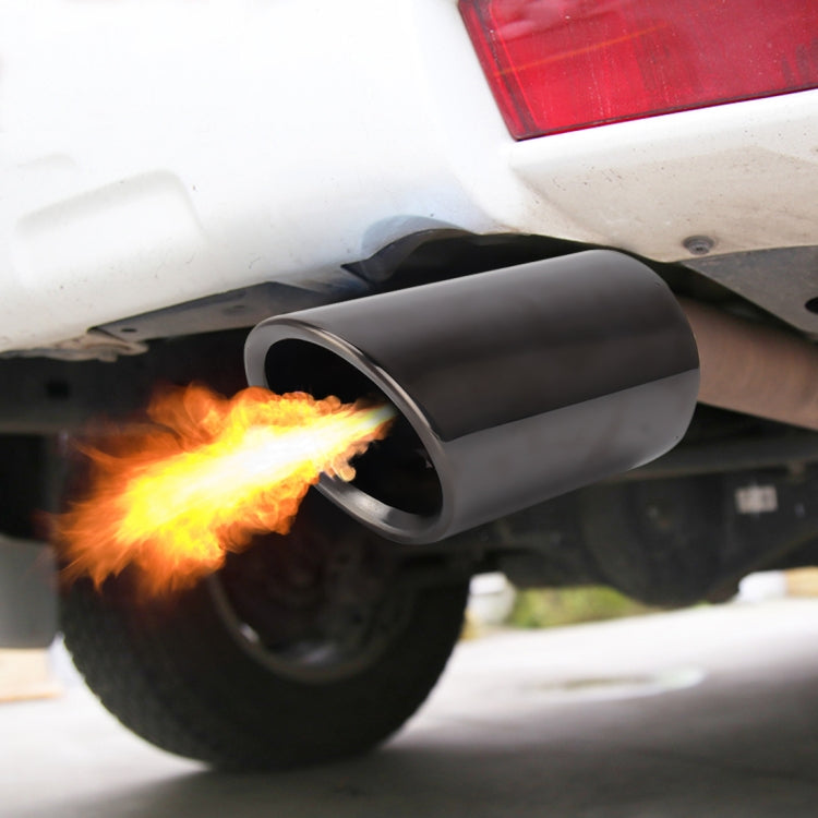 Car Styling Stainless Steel Exhaust Tail Muffler Tip Pipe for VW Volkswagen 1.2T Swept Volume(Black) by bashfashion