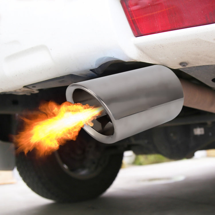 2 PCS Car Styling Stainless Steel Exhaust Tail Muffler Tip Pipe for VW Volkswagen 1.4T Swept Volume(Silver) by bashfashion