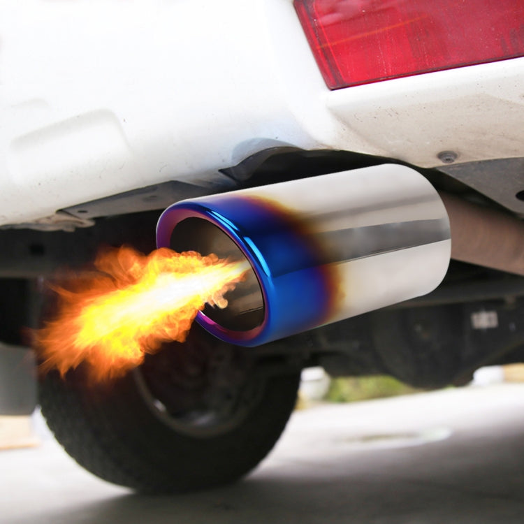 2 PCS Car Styling Stainless Steel Exhaust Tail Muffler Tip Pipe for VW Volkswagen 1.8T/2T Swept Volume, Audi A1/A3/A4L/Q3/Q5(Blue) by bashfashion