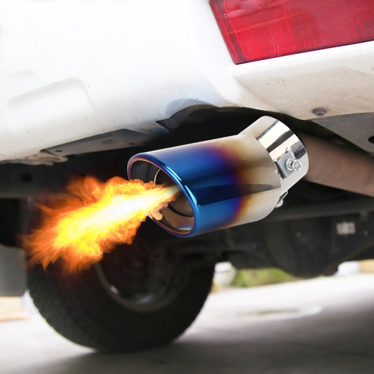 Universal Car Styling Stainless Steel Curved Exhaust Tail Muffler Tip Pipe by bashfashion