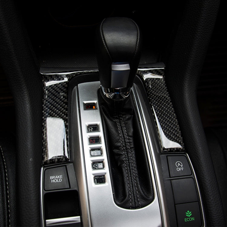 Carbon Fiber 3D DIY Shift Gear Panel Knob Cover Trim Decorative Sticker for Honda Civic 10th Gen 2016-2019 by bashfashion