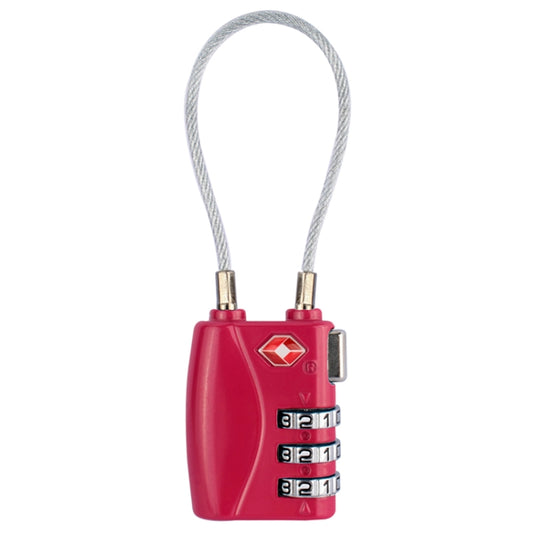 JASIT TSA719 Zinc Alloy 3-Digit Password TSA Lock Travel Luggage Padlock(Rose Red) by bashfashion