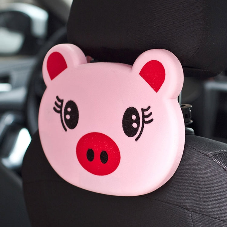 Cartoon Style Foldable Back Car Seat Drink Holder Back Seat Food Tray Storage Organizer Table(Pink) by bashfashion