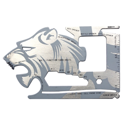 18 in 1 Multi-functional Stainless Steel Outdoor Camping EDC Steller Card Knife Screwdriver Headphone Wrap Fruit Peeler Phone Kickstand Inch and Centimeter Ruler Opener by bashfashion