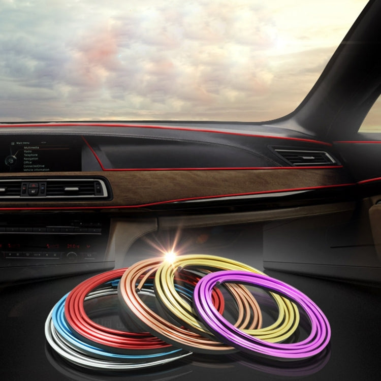 5m Flexible Trim For DIY Automobile Car Interior Moulding Trim Decorative Line Strip with Film Scraper(Blue) by bashfashion