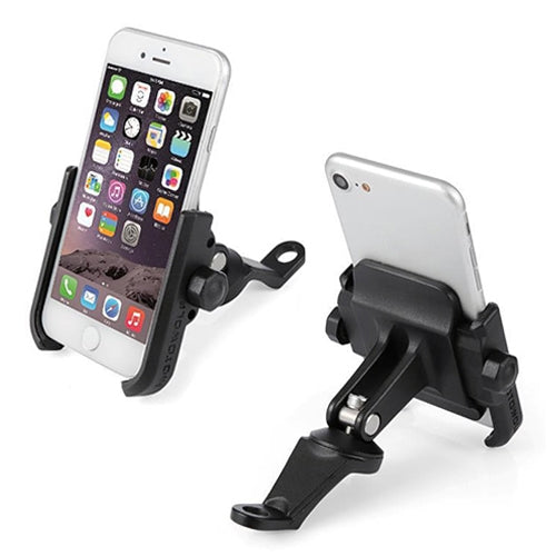 Motorcycle Rear View Mirror Aluminum Alloy Phone Bracket, Suitable for 4-6 inch Device(Black) by bashfashion