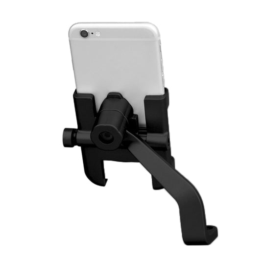 Motorcycle Rear View Mirror Aluminum Alloy Phone Bracket, Suitable for 60-100mm Device(Black) by bashfashion