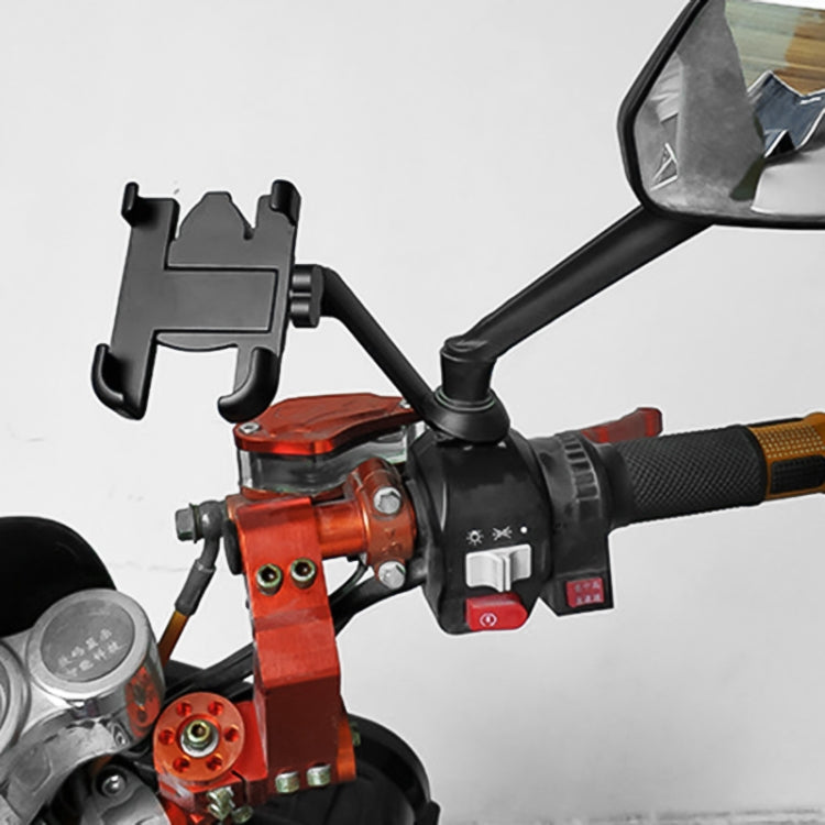 Motorcycle Rear View Mirror Aluminum Alloy Bracket, Random Color Delivery by bashfashion