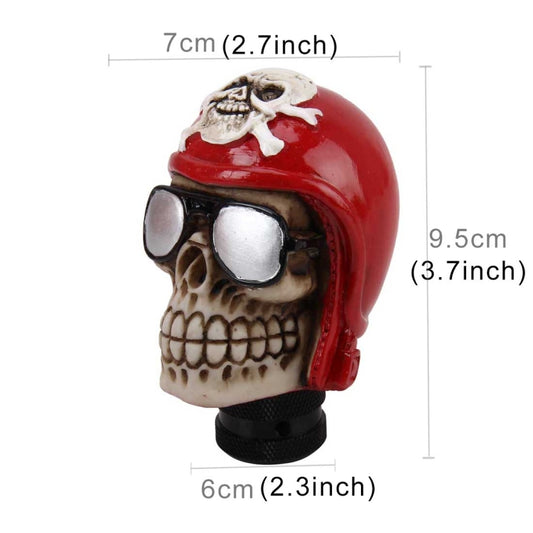 Glasses Skull Shaped Universal Vehicle Car Shifter Cover Manual Automatic Gear Shift Knob by bashfashion
