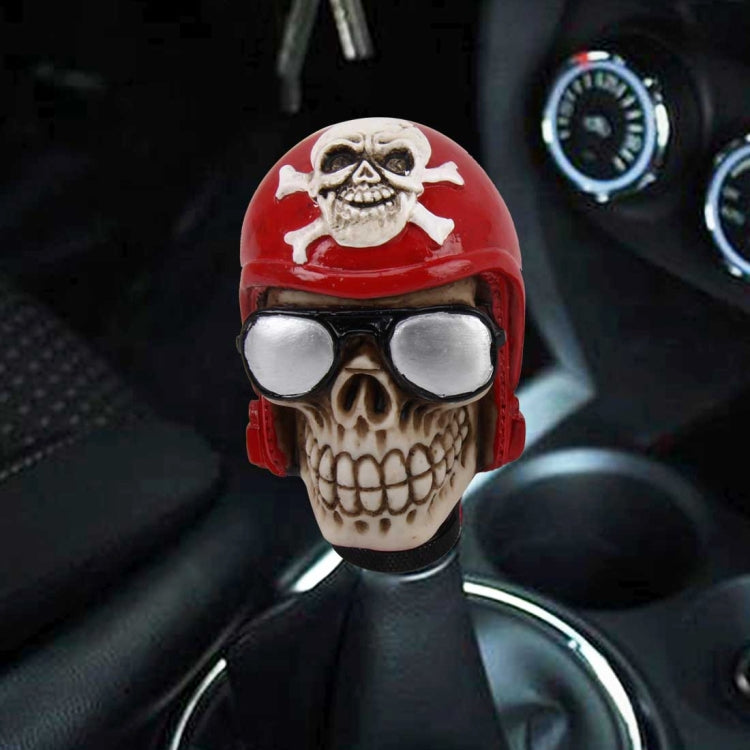 Glasses Skull Shaped Universal Vehicle Car Shifter Cover Manual Automatic Gear Shift Knob by bashfashion