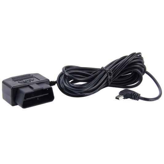 Car Auto 16Pin OBD Charging Cable Micro USB Power Adapter for GPS Tablet E-dog Phone, Cable Length: 2m by bashfashion