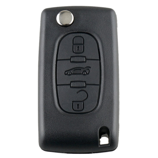 For PEUGEOT 3 Buttons Intelligent Remote Control Car Key with Integrated Chip & Battery & Holder & Slotted Key Blade, Frequency: 433MHz by bashfashion