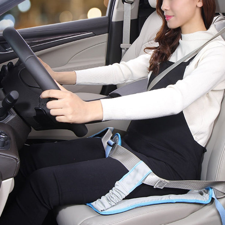 Car Safety Seat Protective Pad with Clip Back Abdominal Belt for Pregnant Woman (Sky Blue) by bashfashion