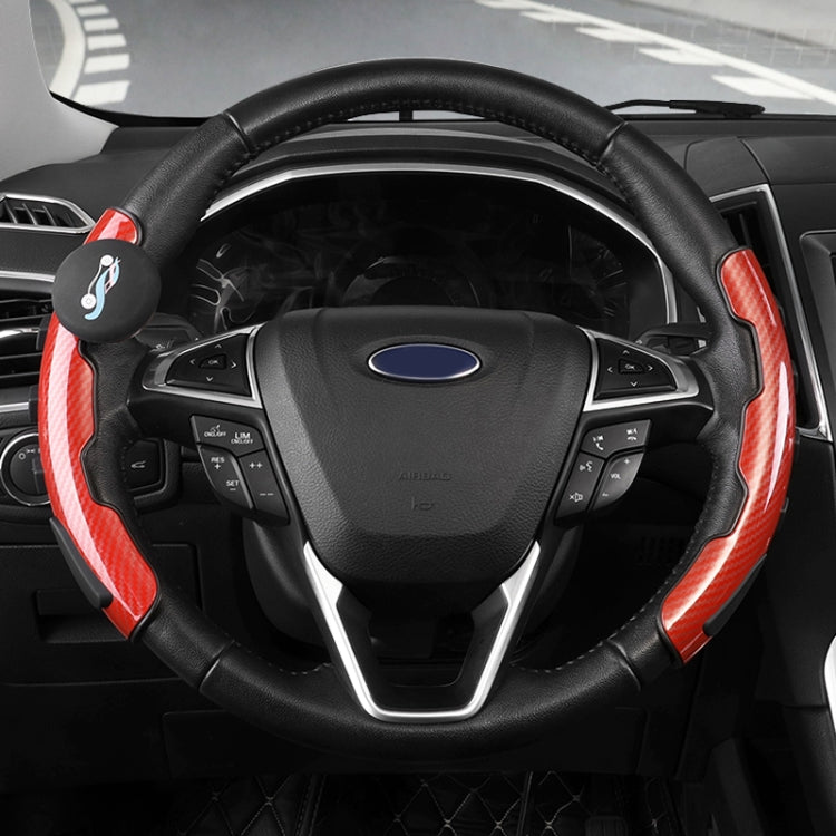 Car Universal Steering Wheel Spinner Knob Auxiliary Booster Aid Control Handle (Red) by bashfashion