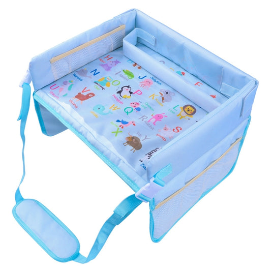 Children Waterproof Dining Table Toy Organizer Baby Safety Tray Tourist Painting Holder (Animal World) by bashfashion