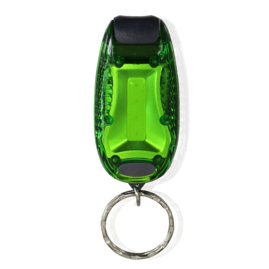 Multifunctional Portable Bicycle Taillight Helmet Light Running Warning Light Luminous Keychain (Green) by bashfashion